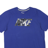 NIKE Mens Blue T-Shirt XL Short Sleeve Crew Neck Camouflage Graphic Print