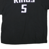 NIKE Mens Black Kings 2XL Short Sleeve Crew Neck Basketball T-Shirt Fox 5