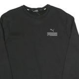 PUMA Mens Black Cotton Blend Crew Neck M Sports Logo Sweatshirt Casual