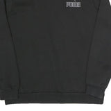 PUMA Mens Black Cotton Blend Crew Neck M Sports Logo Sweatshirt Casual