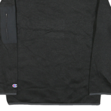 CHAMPION Mens Black WSU Cougars Patterned Pullover Crew Neck Basic Knit M Zip