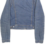 LEVI'S Womens Blue Denim Jacket S Cotton Blend Button Plain Casual Fashion