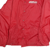 PRO FIT Mens Red Button Jacket L Polyester Plain Casual Sportswear