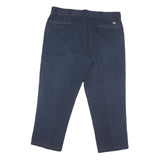 DICKIES Mens Regular Navy Blue Cotton Blend Zip Trousers W42 L28 Workwear