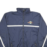 CHAMPION Mens Navy Blue Jacket XL Polyester Plain Zip Up Sportswear Logo