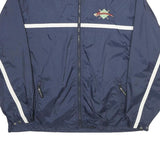CHAMPION Mens Navy Blue Jacket XL Polyester Plain Zip Up Sportswear Logo
