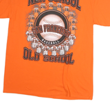GILDAN Mens Orange San Francisco Baseball Graphic T-Shirt L Short Sleeve Crew