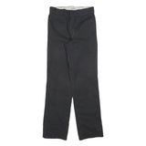 DICKIES Mens Cotton Blend Black Regular Straight Trousers W30 L34 Workwear Zip