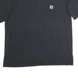 CARHARTT Mens Black Pocket T-Shirt XL Short Sleeve Crew Neck Classic Casual Wear