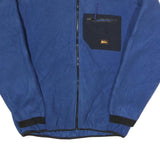 REI Mens Blue Black Fleece Jacket L Polyester Zip Outdoor Casual