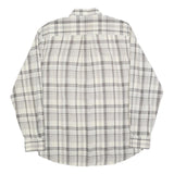 TOMMY HILFIGER Mens Grey & Cream Check Shirt M Button-Down Collar Long Sleeve