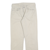 LEVI'S Mens Beige Cotton Regular Straight Trousers W30 L32 Zip Closure