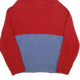 ADIDAS Mens Red & Blue Hoodie M Colourblock Cotton Casual Pullover