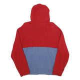 ADIDAS Mens Red & Blue Hoodie M Colourblock Cotton Casual Pullover