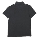 LACOSTE Mens Black Cotton Blend Short Sleeve Plain XS Polo Shirt Authentic