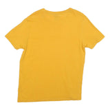 CHAMPION Mens Yellow Graphic T-Shirt S Short Sleeve Crew Neck Cotton Blend