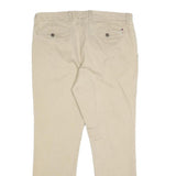 TOMMY HILFIGER Mens Slim Beige Cotton Blend Trousers W34 L30 Casual Zip