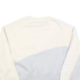 ADIDAS Womens Cream & Grey Sweatshirt Crew Neck UK 12 Cotton Blend Casual