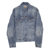 LEVI'S Mens Blue Denim Jacket S Cotton Classic Button Closure Chest Pockets