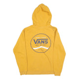 VANS Mens Yellow Pullover Hoodie S Off The Wall Logo Cotton Blend Casual