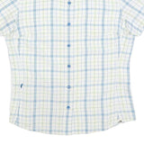 THE NORTH FACE Womens White & Blue Check Shirt M Outdoor Casual Button Down