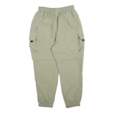 Womens Polyester Blend Relaxed Fit Cargo Trousers Beige W28 L26 Drawstring Waist