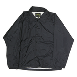 KELSEY TRIAL Womens Black Button Jacket L Polyester Plain Lightweight Outerwear