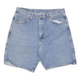 WRANGLER Mens Denim Blue Relaxed Fit Shorts L W34 Cotton Blend Casual