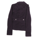 TOMMY HILFIGER Womens Purple Cotton Corduroy Button Jacket M Stretch Classic