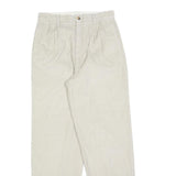 ARROW Womens Cotton Blend Cream Regular Straight Trousers W28 L30 Comfortable