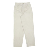 ARROW Womens Cotton Blend Cream Regular Straight Trousers W28 L30 Comfortable