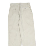 ARROW Womens Cotton Blend Cream Regular Straight Trousers W28 L30 Comfortable