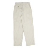 ARROW Womens Cotton Blend Cream Regular Straight Trousers W28 L30 Comfortable