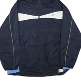 STARTER Mens Navy Blue & White Track Jacket XL Polyester Blend Zip Hooded