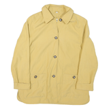Womens Yellow Cotton Blend Button Jacket XL Plain Casual Lightweight Outerwear