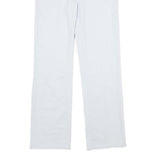 DAMART Womens White Regular Fit Straight Leg Cotton Blend Trousers W26 L29