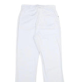 DAMART Womens White Regular Fit Straight Leg Cotton Blend Trousers W26 L29