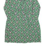 BODEN Womens Green & Grey Floral Cotton Blend Day Dress Long Sleeve UK 16