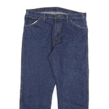 DICKIES Mens Regular Fit Blue Denim Jeans W36 L29 Classic Zip Closure