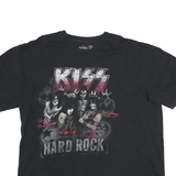 HARD ROCK CAFE Mens Black Kiss Graphic T-Shirt 2XL Short Sleeve Crew Neck Band