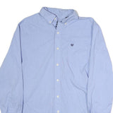 CHAPS Mens Blue Cotton Button-Down Shirt L Casual Classic Fit