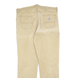 CARHARTT Mens Cotton Blend Beige Relaxed Trousers W40 L32 Workwear Durable Zip