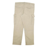 CARHARTT Mens Jeans Beige Relaxed Straight Cotton Blend W36 L30 Workwear Cargo