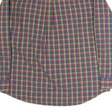 CHAPS Mens Blue & Red Check Shirt L Cotton Classic Button Down Casual