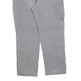 CARHARTT Mens Relaxed Fit Grey Cotton Blend Zip Trousers W42 L30 Workwear Casual
