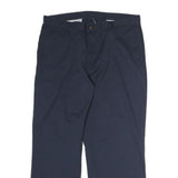 DICKIES Mens Cotton Blend Navy Regular Straight Trousers W36 L30 Workwear