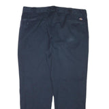 DICKIES Mens Cotton Blend Navy Slim Straight Trousers W40 L31 Workwear Casual