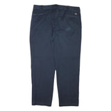 DICKIES Mens Cotton Blend Navy Slim Straight Trousers W40 L31 Workwear Casual