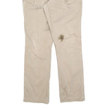 CARHARTT Mens Cotton Blend Beige Relaxed Straight Trousers W32 L34 Workwear