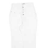 TOP DRESSING Womens White Regular Jeans Denim Button W27 L26 Classic Cotton